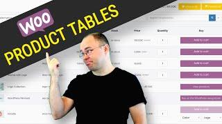 How to create a Woocommerce product table without a hassle?