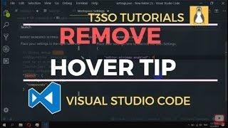 How to Remove Hover Tip in Visual Studio Code