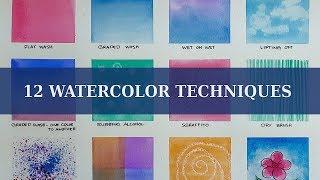 12 WATERCOLOR TECHNIQUES FOR BEGINNERS