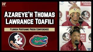 FSU DB Azareye'h Thomas, RB Lawrance Toafili Florida Postgame Interview | FSU Football | Warchant