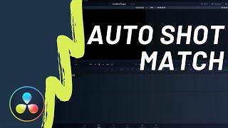 Auto Shot Match Feature for Color Correction in DaVinci Resolve 16