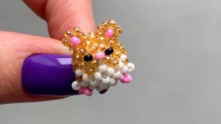 Tutorial on a beaded hamster mini amigurumi