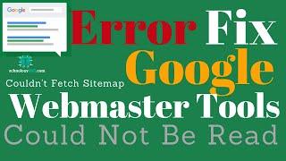 Google webmaster Error Couldn't fetch Sitemap could not be read