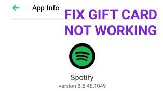 Fix Spotify Gift Card Not Working Problem Solved 2023