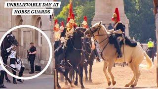 RUDE TOURISTS Were Taught a Lesson by the King's Horse Arnie at Horse Guards in London