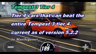 CSR 2 | CSR Racing 2, Tempest 3 Tier 4, All cars that can beat entire Tempest 3 Tier 4, Update 5.2.2