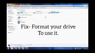 Fix: You need to format the disk in drive X: before you can use it. (Only for NTFS type)