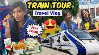 Funny TRAIN Vlog with Akka || Fastest Bullet Train- Vande Bharat Express || Ammu Times ||