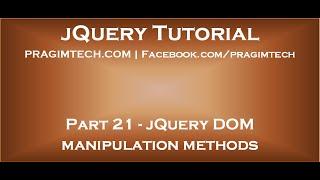 jQuery DOM manipulation methods