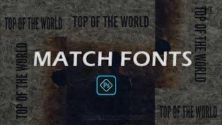 Match Font in Photoshop