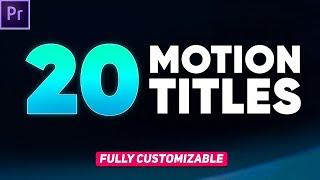 20 FREE Text Animation Premiere Pro Templates MOGRT [Download]