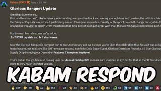 Kabam Respond To Banquet - Did They Just Make The Situation Worse? - Marvel Contest of Champions