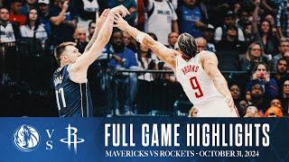 Dallas Mavericks Highlights vs. Houston Rockets | October 31, 2024