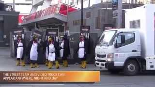 LED Video Truck & Walking Billboards: Penguins of Madagascar Film Promotion by Wild On Media Toronto