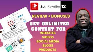 Spin Rewriter 12 Demo Review Discount+Bonuses |  Spin Rewriter 12 Tutorial   Step By Step