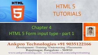 HTML 5 - Chapter 4 - HTML 5 Form input types color,  week, datetime, number- part 1