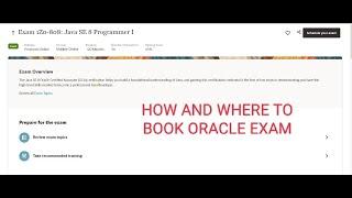 JAVA SE 8 PROGRAMMER - I  HOW TO SCHEDULE THE ORACLE EXAM 1Z0-808 || PATTERN OF ORACLE Certification