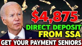 URGENT ANNOUNCEMENT - $4875 DIRECT DEPOSIT COMING FROM SSA TODAY - SOCIAL SECURITY JULY 2024 UPDATE!