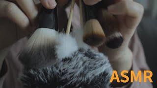 [ASMR]Fluffy mic brushing(Tascam)