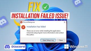 How to Fix Discordsetup.exe Installation Has Failed Error on PC
