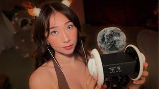 ASMR whispering YOUR name (ear massage & ear brushing)