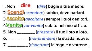 Italian how to use IMPERATIVE | Informal | Negative | Direct | Level A2 | Learn italian free lessons