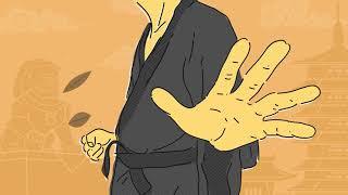 3187 -  Karate Kung Fu Cartoon Punch Logo Reveal animation intro opener