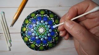 EASY Dot Art Mandala Stone Painting Using ONLY a Qtip & Pencil FULL TUTORIAL How To | Lydia May
