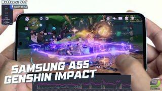 Samsung Galaxy A55 test game Genshin Impact Max Graphics | Exynos 1480