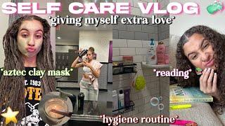 SELF CARE SATURDAY VLOG 🫧 *relaxing* | waxing, hair & face mask, bath, skincare, reading, etc. 