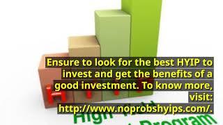 Noprobshyips Successful HYIP Investing   The Best High Yield Investment