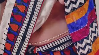 Hot indian TV serial actress navel show in low hip saree