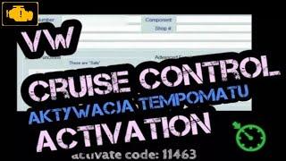 How to activate cruise control VCDS