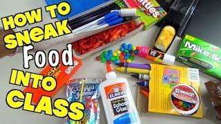 5 Clever Ways To Sneak Candy And Snacks Into Class When You're Hungry -Back To School Hacks For Kids