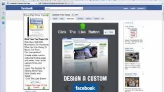 Setting up your custom Facebook Fan Page the right way! My Custom Fan Page Design Video 1