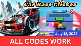 *All CODES WORK* Car Race Clicker ROBLOX, July 12, 2024