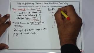 Java instanceof Operator - Java Tutorial for Beginners in Hindi and English