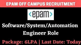 EPAM Latest Off Campus Hiring | Exam Pattern | Full details | BiNaRiEs