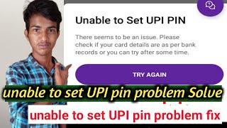 Unable to set UPI pin in phone Pe telugu||fix this problem