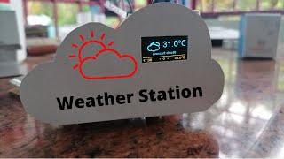 Weather Station | Nodemcu Weather Station 0.96inch OLED Display | #cloud #weather #shorts #esp8266