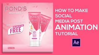 Motion Graphic Social Media Poster Animation in After Effects Tutorial