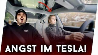 Meine Freundin fährt mein Tesla Model 3 Performance!  KW Variant 3 Review!