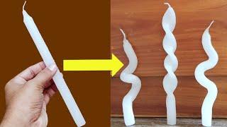 TWISTED CANDLES DIY | CANDLE TWISTING | DIY BENDY CANDLES | CANDLE CRAFT | TRENDY TIKTOK CANDLES DIY