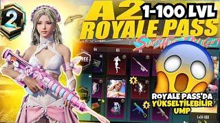 A2 ROYALE PASS 1 TO 100 LVL REWARDS  PUBG MOBILE A2 ROYAL PASS 100 LVL OUTFIT & UPGRADABLE UMP