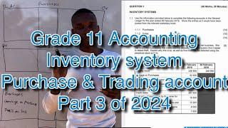 Grade 11 Accounting Term 3 | Inventory System | Purchase and Trading account | Periodic System