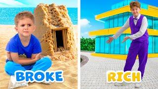 Rich vs Poor House story about diversity for kids with Eva and Friends