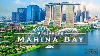 Marina Bay, Singapore  - by drone [4K]