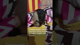 VIRAL GAYA Rambut Bocah Mirip Bentuk Cicak Seusai Dipangkas Sang Ayah