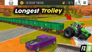 Fs16 vs Fs18 vs Fs20 vs Fs23 vs Fs25 |Longest Trolley Making PC vs Mobile Games Comparison|Timelapse