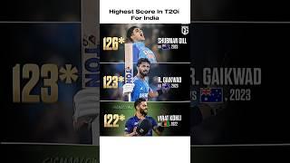 Highest Score For India In T20i ️ | Ft. Virat Kohli | Shubhman Gill | Ruturaj Gaikwad | #t20i